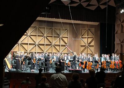 Orchestra on Kobacker Hall stage