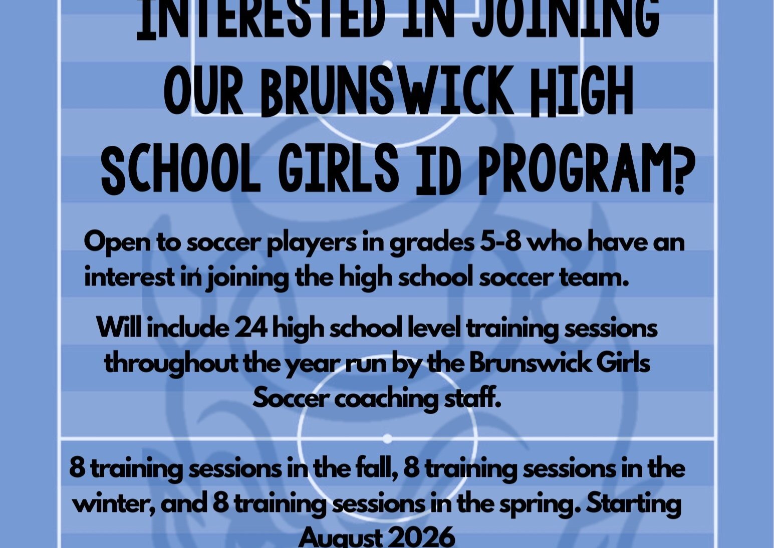Brunswick High School Girls Soccer ID Program image