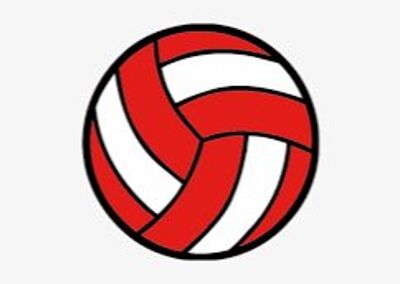 Red and White Volleyball