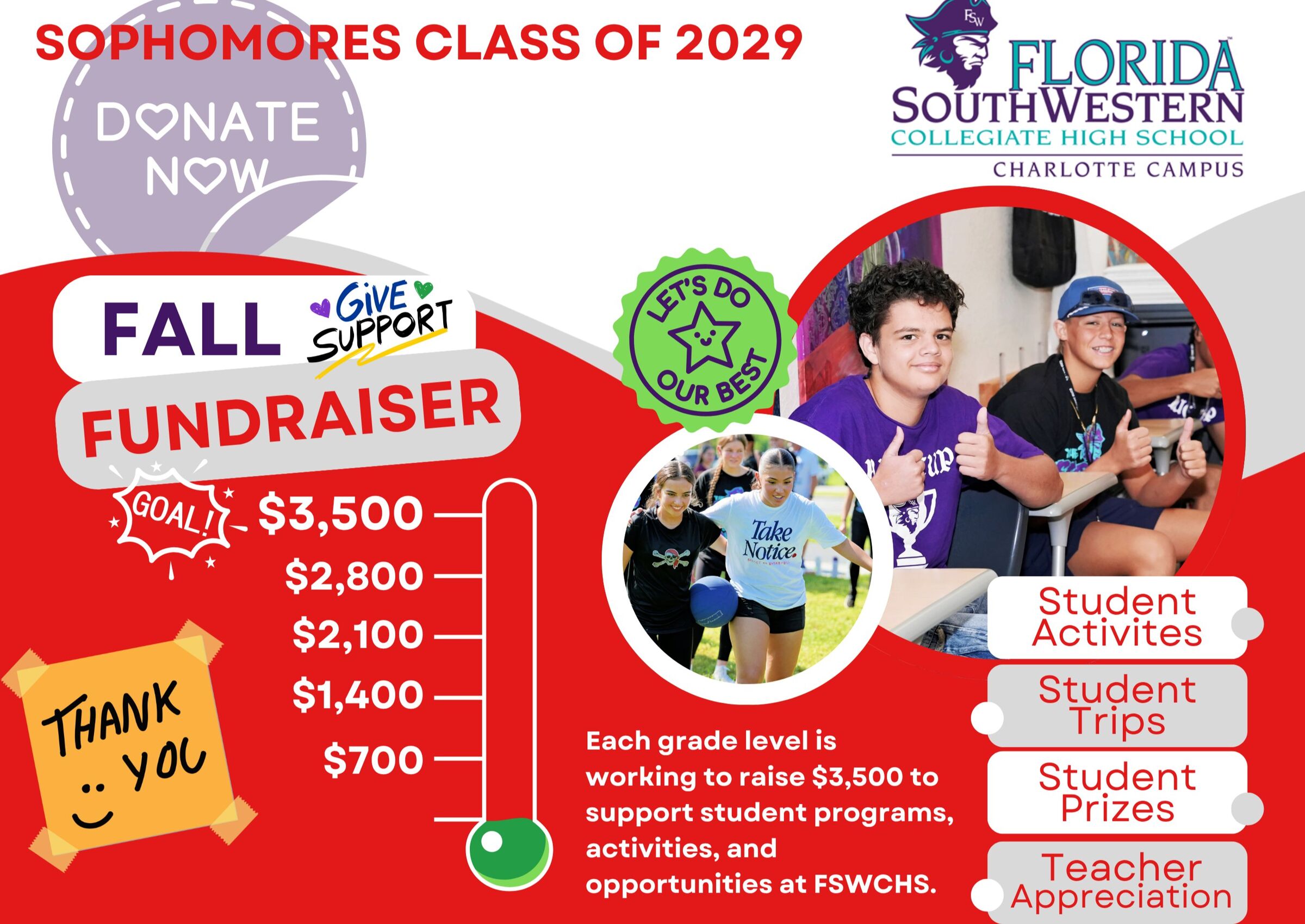 2026 FSWC Charlotte Sophomore Fall Fundraiser image