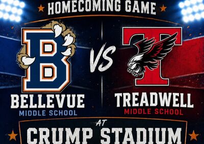 Bellevue Middle Football at Kingsbury Middle at Melrose Stadium at 5:30pm - Admission $7.00
